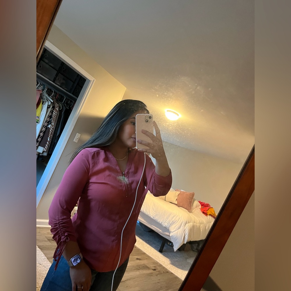 Pink Zipper Blouse